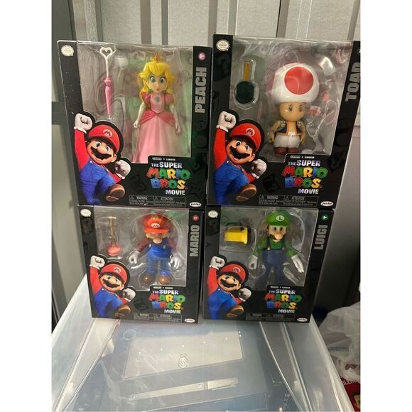 2023 Super Mario Bros Movie Full Set Action Figures Jakks Pacific Nintendo NIB